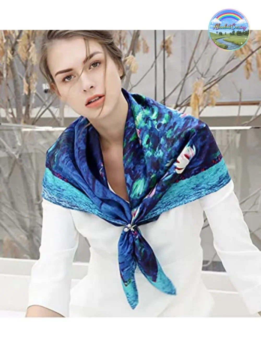 100% Mulberry Silk Square Scarf Women Hair Wrap Headband Bandana Gift 35